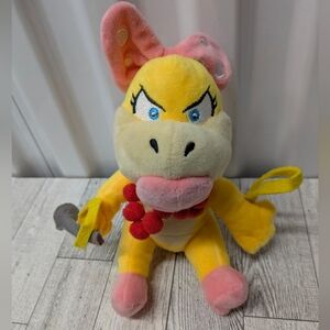 super Mario Bros Kupa Charming Yellow and Pink Stuffed Animal Toy